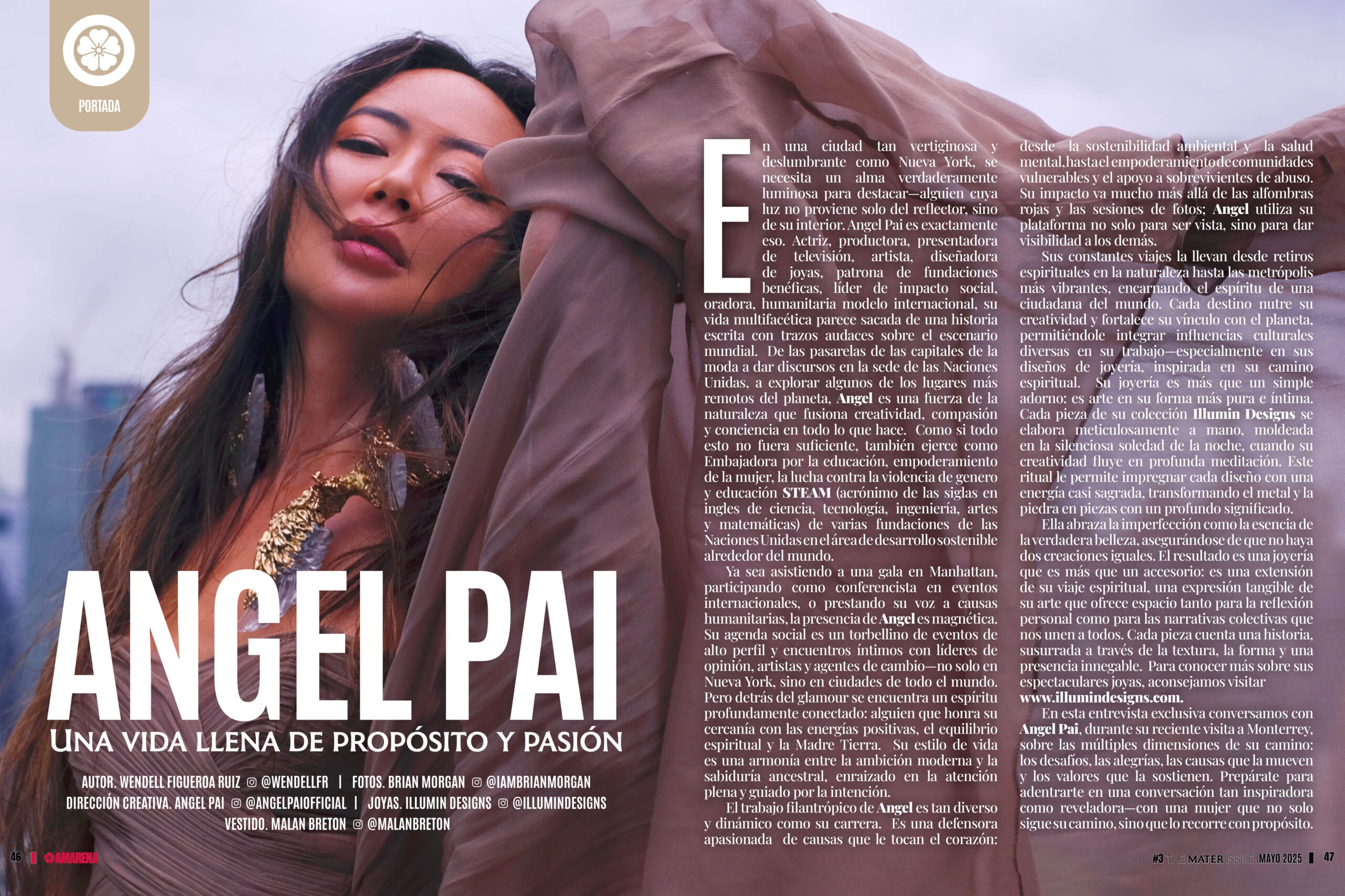 Hero portrait of Angel Pai framed by the New York City skyline