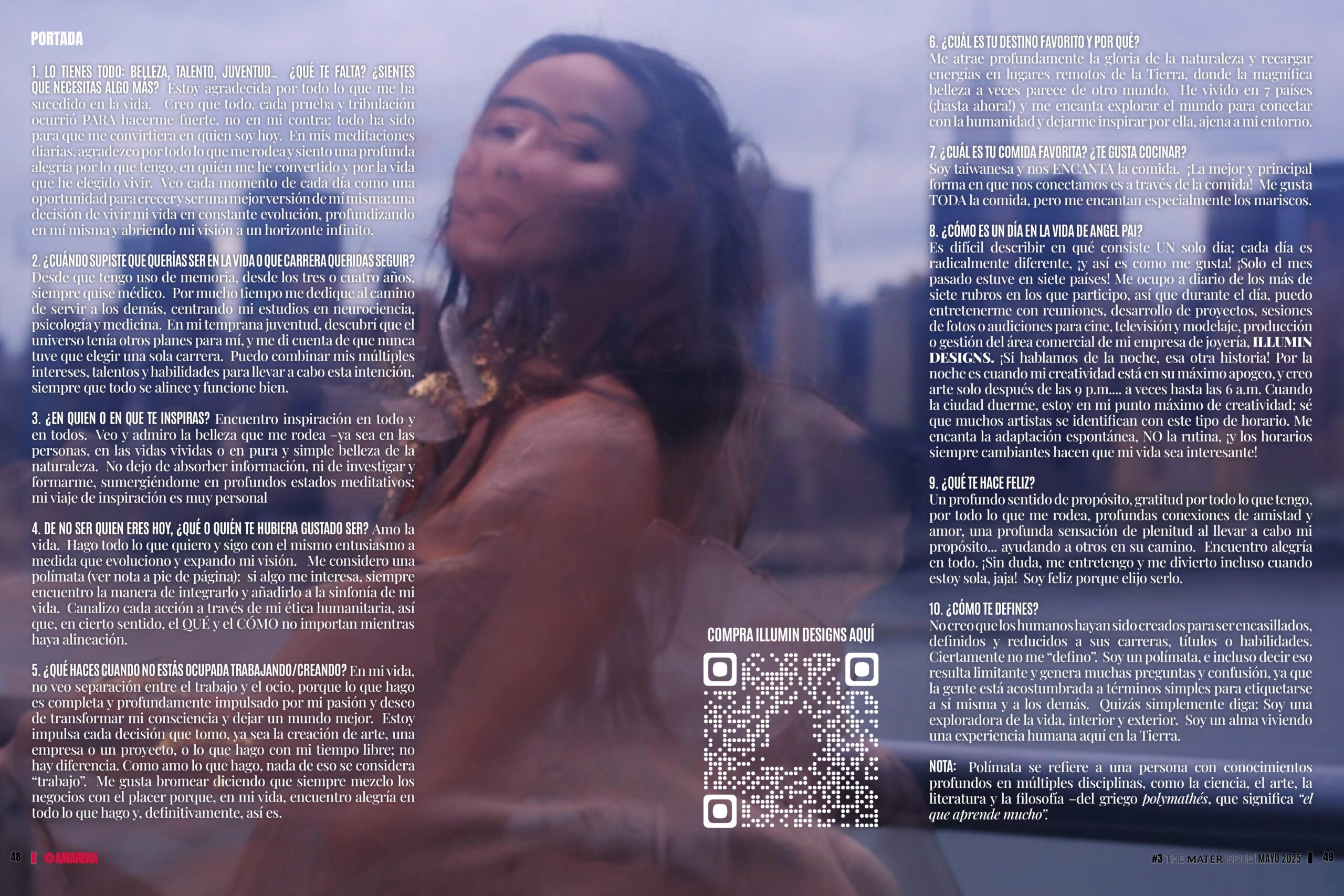 Soft, reflective portrait of Angel Pai in New York