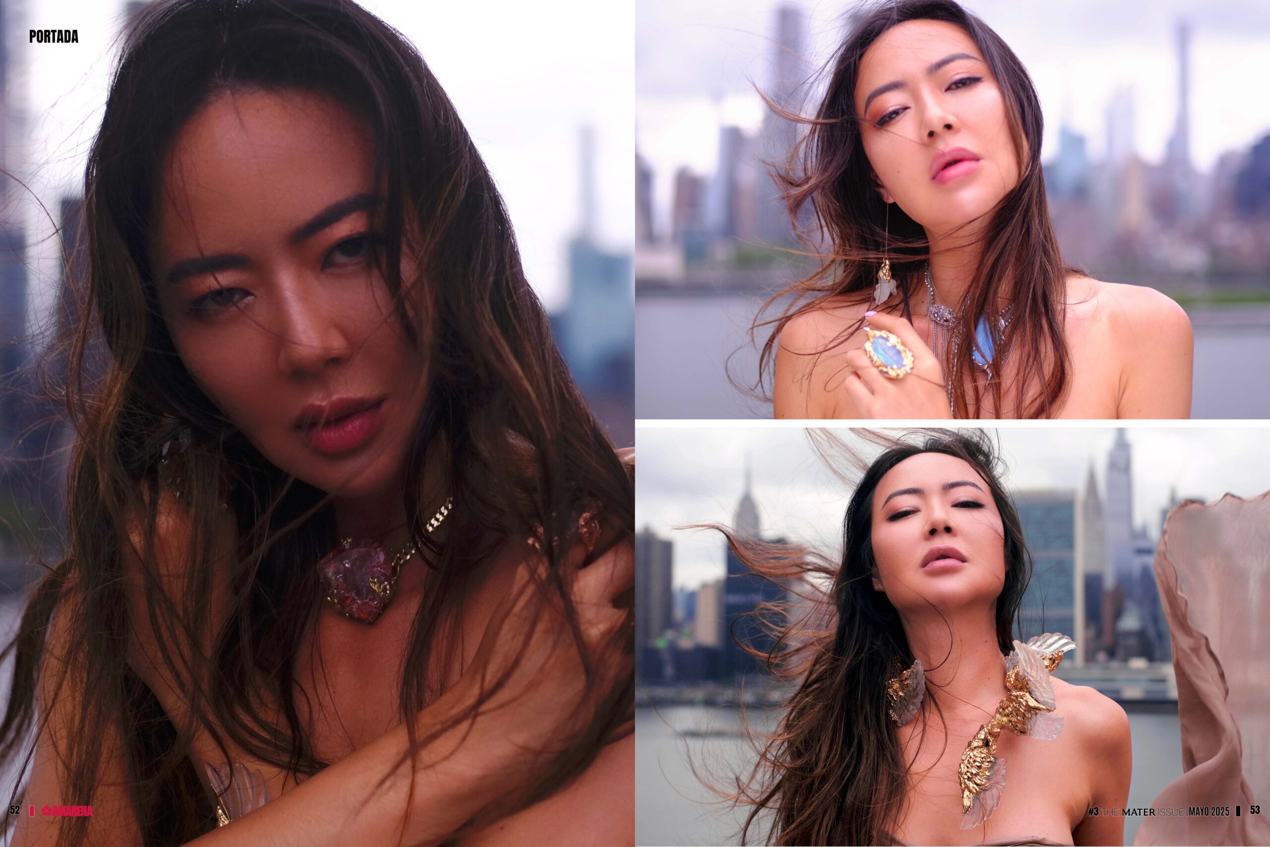 Portrait series of Angel Pai on a Long Island City rooftop