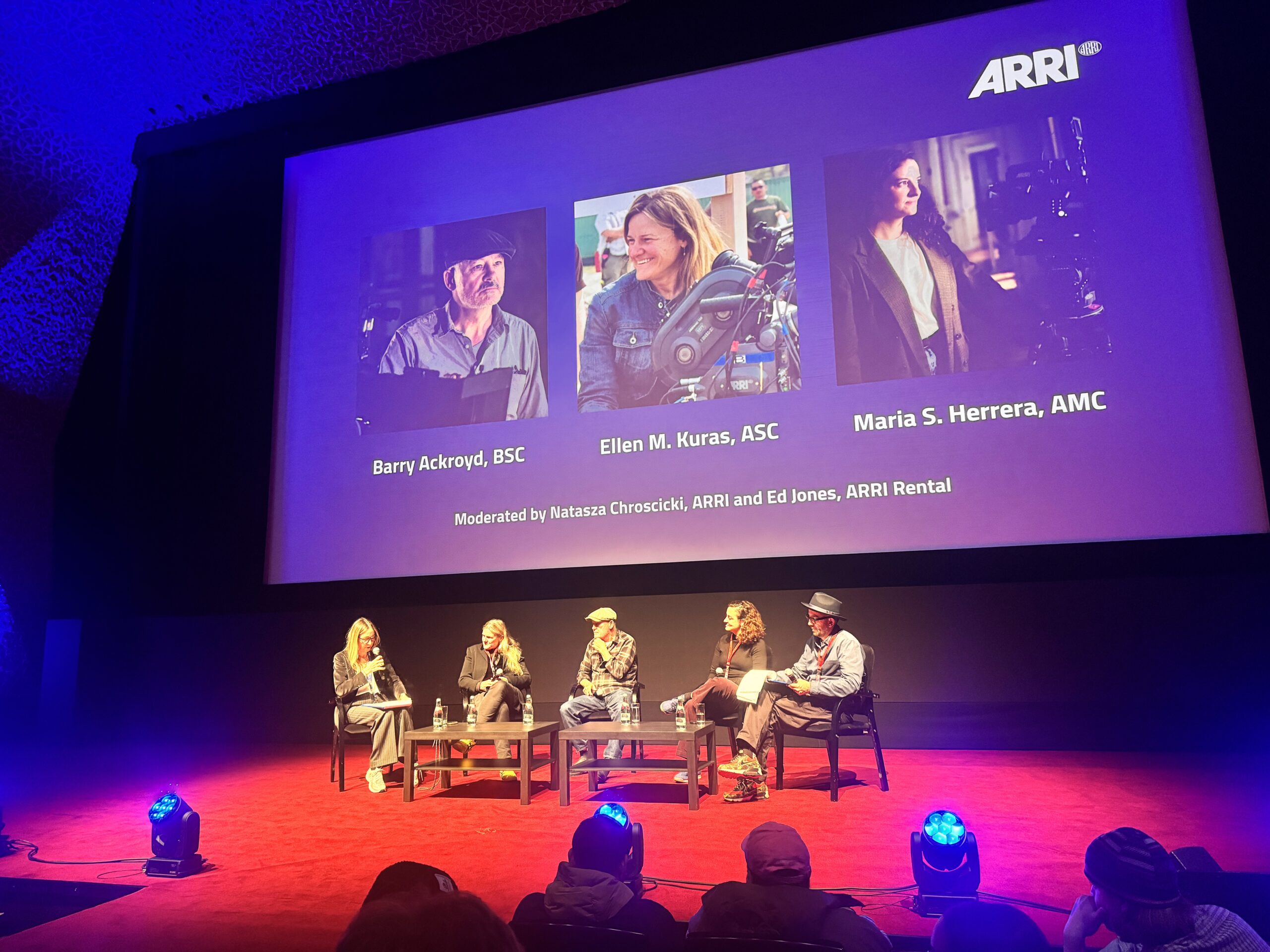 ARRI Discussion with Ellen Kuras, Sarasvati Herrera, Barry Ackroyd Photo Credit: Brian Morgan 